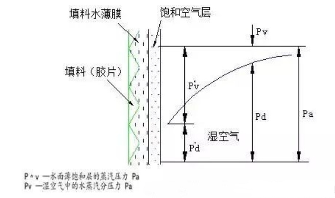 冷卻塔的蒸發(fā)散熱原理